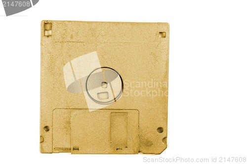 Image of golden floppy disk