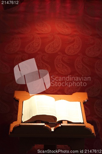 Image of old open bible