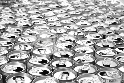 Image of empty cans background