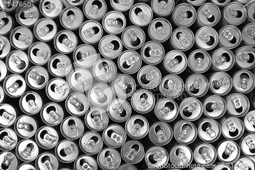Image of empty cans background