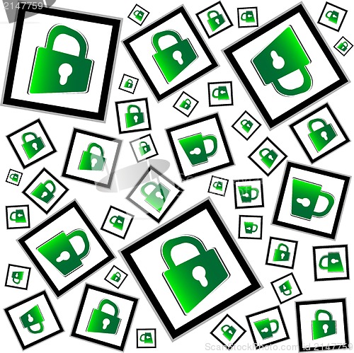 Image of Locks seamless pattern - security concept