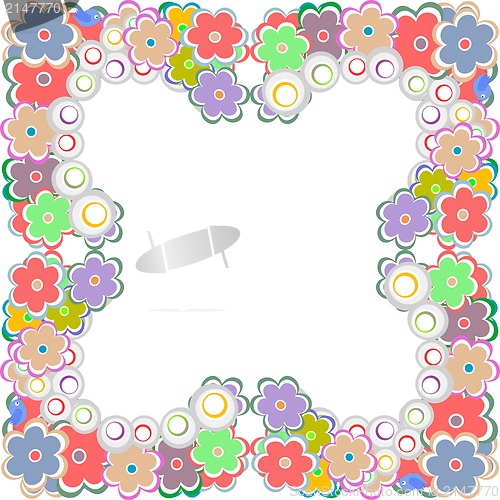 Image of seamless pattern, flower border
