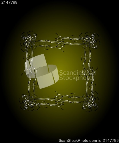 Image of Illustration the luxury gold pattern ornament borders of black background
