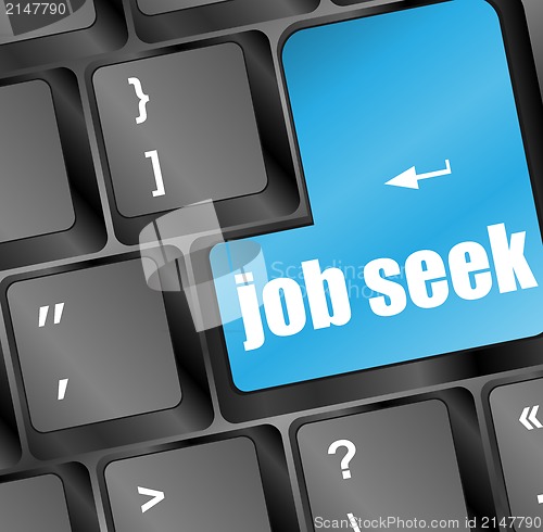 Image of Keyboard with blue enter button job seek