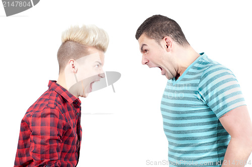 Image of Two man screaming on each other