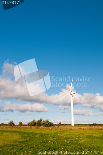 Image of Windmill in nature, summer