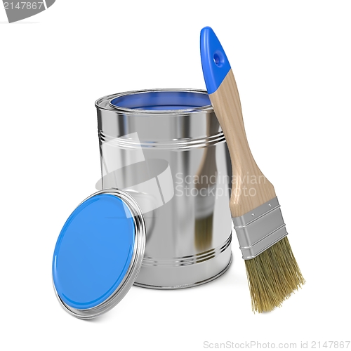 Image of Paint Can and Paintbrush.