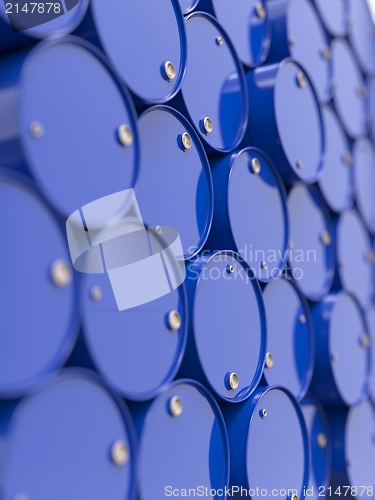 Image of Oil Barrels Stacked Up.