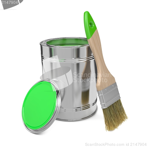 Image of Paint Can and Paintbrush.