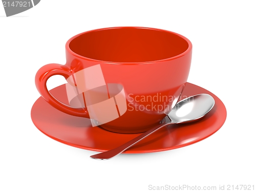 Image of Cup with Spoon and Saucer.