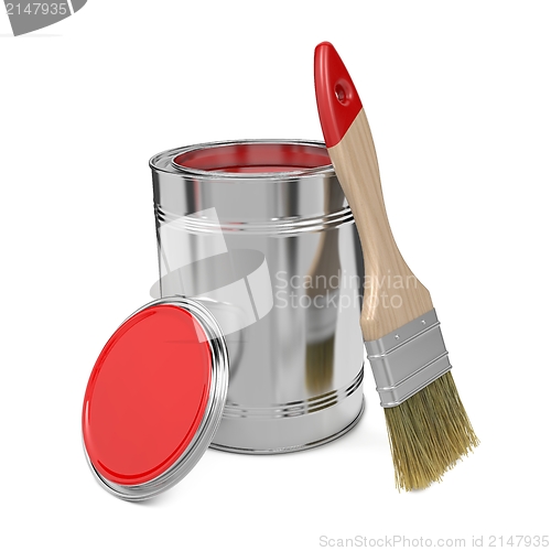 Image of Paint Can and Paintbrush.