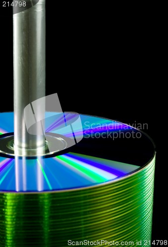 Image of Spindle of CDs

