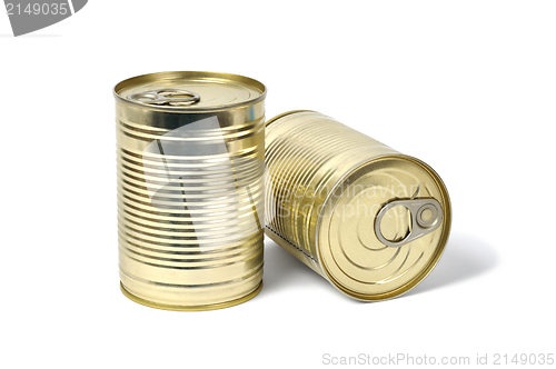 Image of Cans on White
