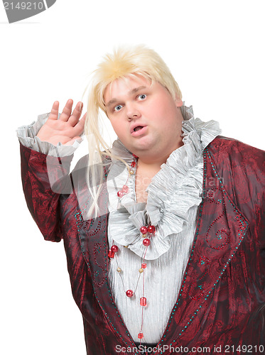 Image of Overweight entertainer or disillusioned drag queen