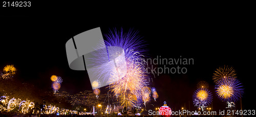 Image of Multicolor Firework in a night sky