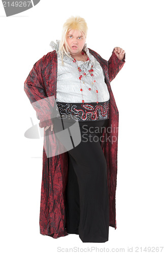 Image of Overweight entertainer or disillusioned drag queen