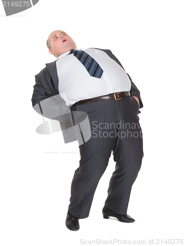 Image of Overweight man with back pain