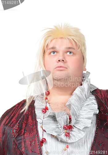 Image of Overweight entertainer or disillusioned drag queen