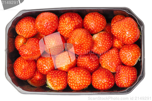 Image of Fresh Strawberries in a Plastic Container