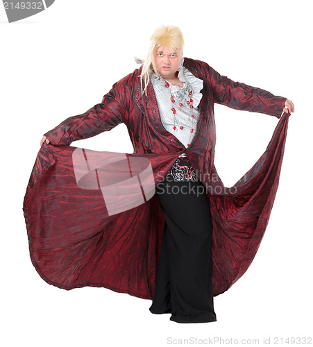 Image of Overweight entertainer or disillusioned drag queen