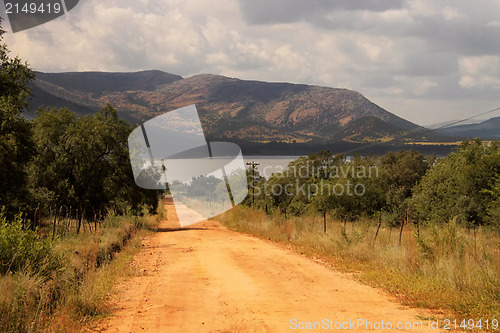 Image of Gravel Road Leading to Dam