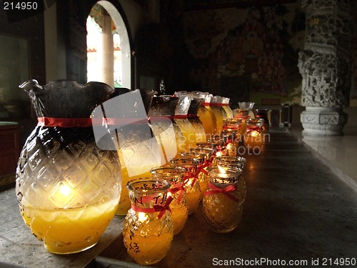 Image of Lamps at Buddhist temple