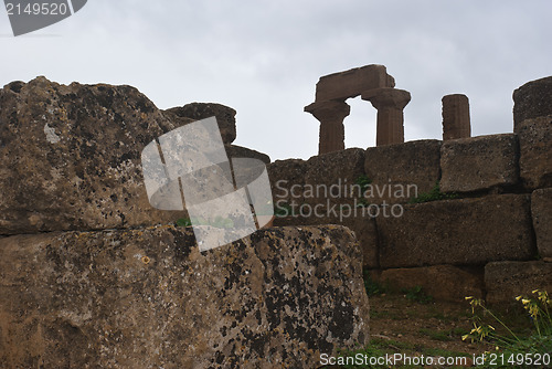 Image of Greek temple of Agrigento. Details