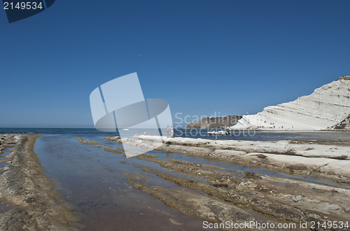 Image of Stair of the Turkish beach. Sicily