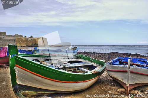 Image of Boats in the marina of trapani. Sicily