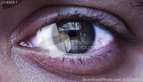 Image of green eye of man