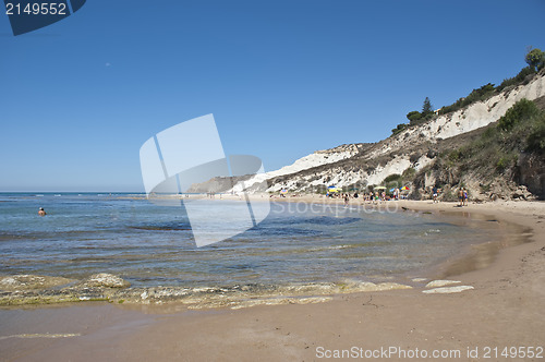 Image of Stair of the Turkish beach. Sicily