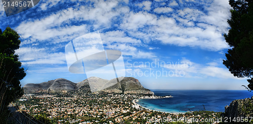 Image of Panoramic view of the mondello's gulf