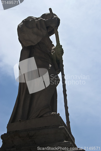 Image of Statue outside the cathedral of Palermo