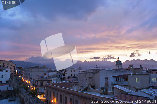 Image of Palermo view at sunset.Sicily