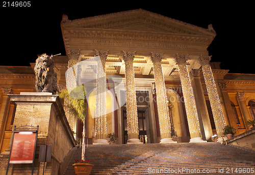 Image of Theatre Massimo by night