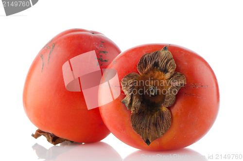 Image of Red ripe persimmons