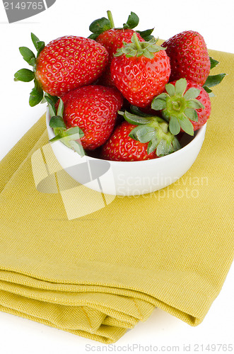 Image of Fresh strawberries in bowl