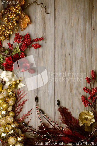Image of Christmas decorations frame 