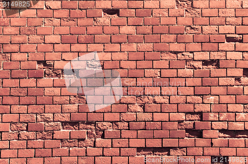 Image of Red brick wall texture