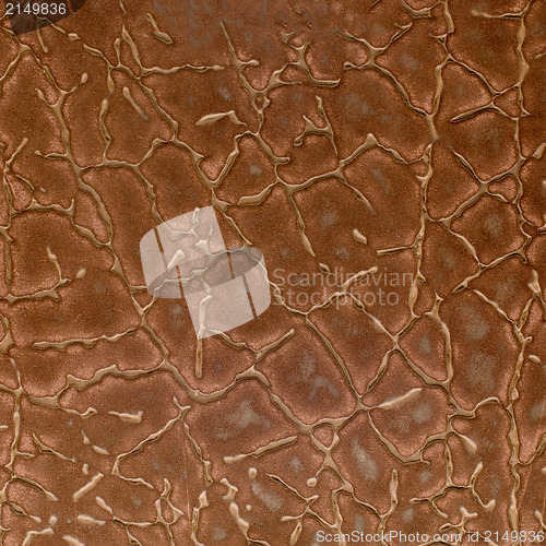 Image of Brown leather texture closeup