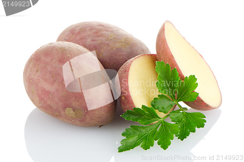 Image of Red sliced potatoes
