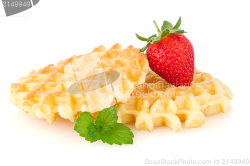 Image of Waffles and strawberry