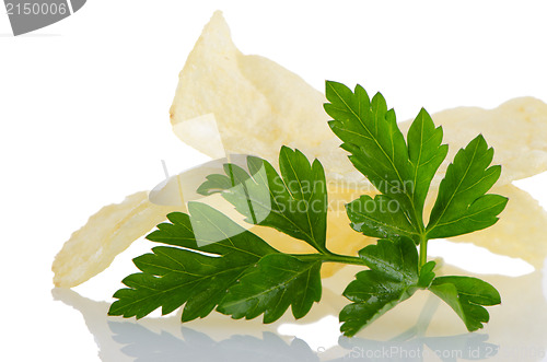 Image of Potato chips and parsley