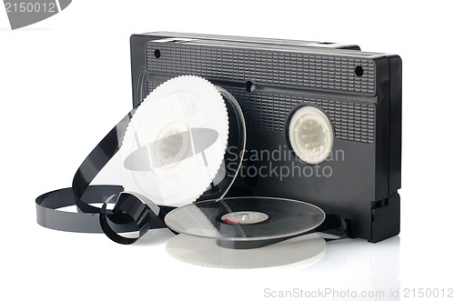 Image of Two videotapes and reel