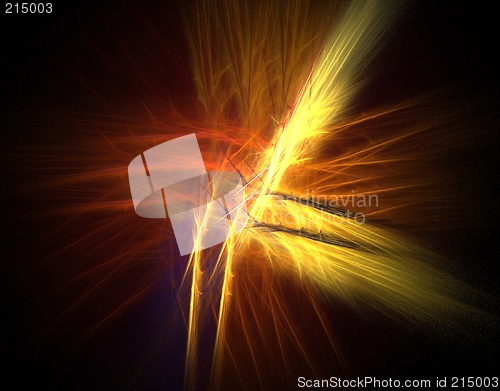 Image of Orange explosion - fractal art