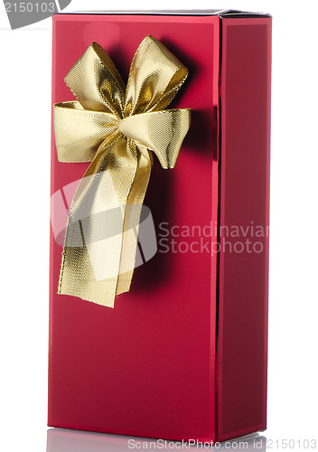 Image of Red box with gold bow