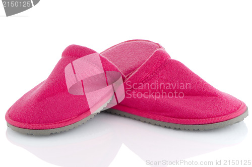 Image of A pair of pink slippers