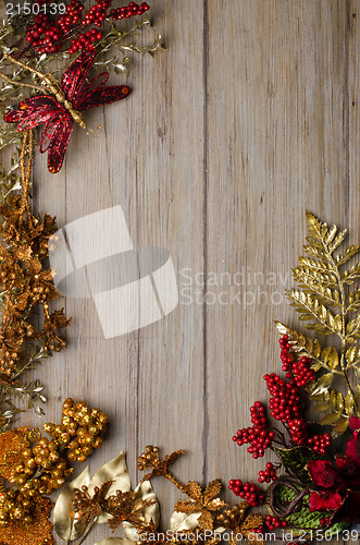 Image of Christmas decorations frame 