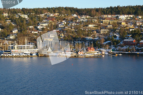 Image of The village Drøbak in the Oslofjord