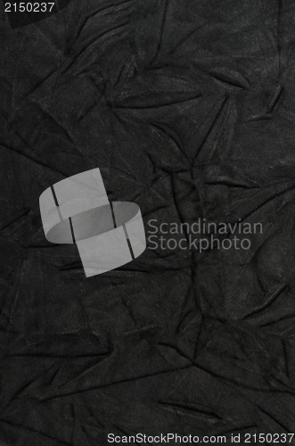 Image of Natural qualitative black leather texture. Close up. 